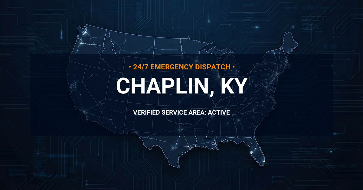 Emergency Plumbing Dispatch Map for Plumbing Services: Chaplin, KY