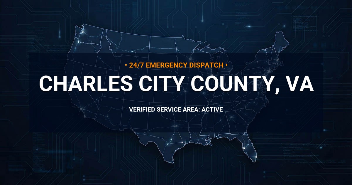 Emergency Plumbing Dispatch Map for Charles City County Plumbing Logistics