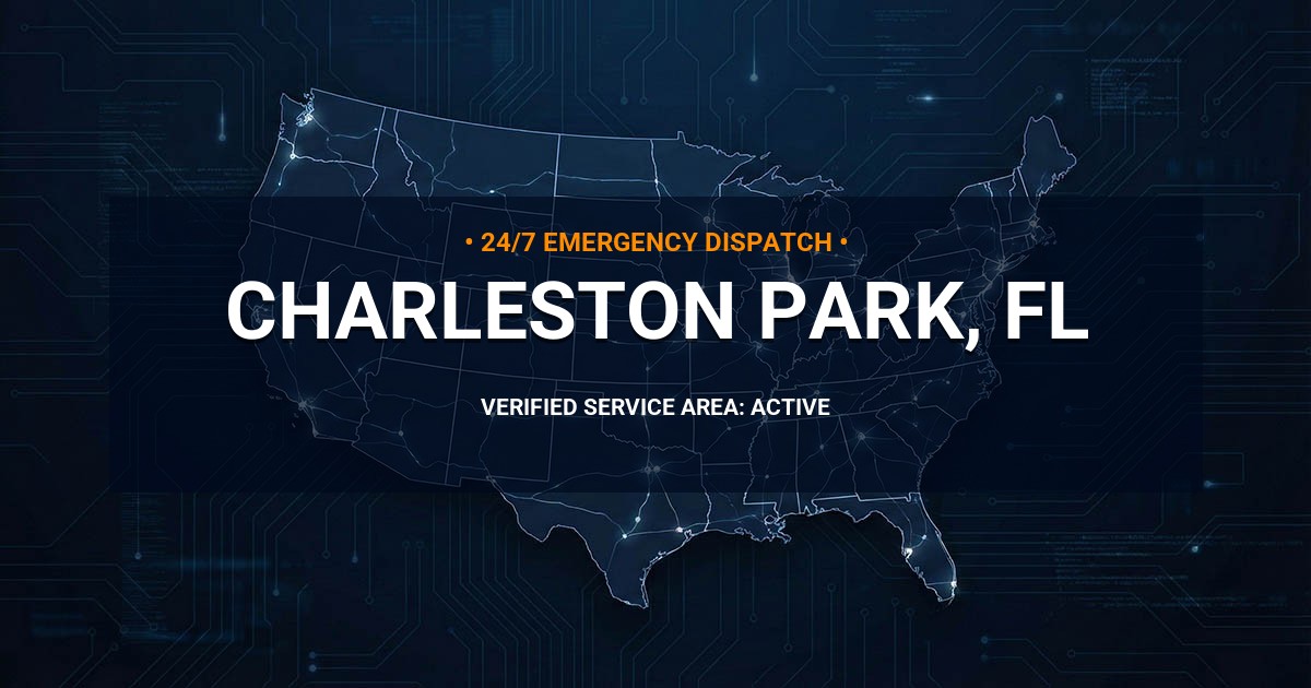 Emergency Plumbing Dispatch Map for Plumbing Services: Charleston Park, FL