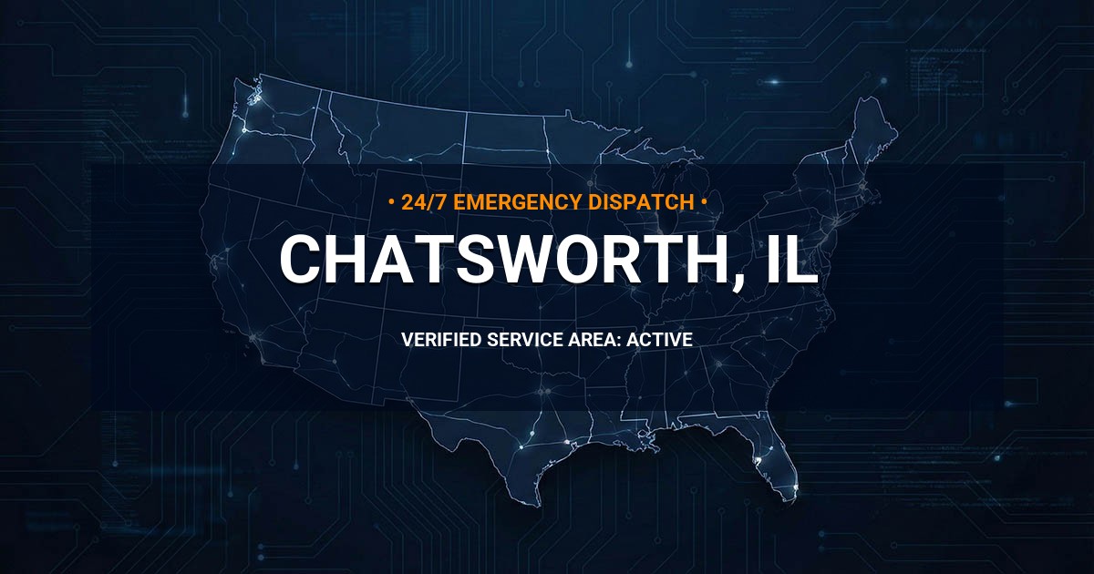 Emergency Plumbing Dispatch Map for Plumbing Services: Chatsworth, IL