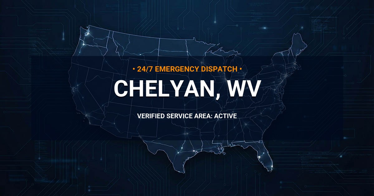 Emergency Plumbing Dispatch Map for Plumbing Services: Chelyan, WV