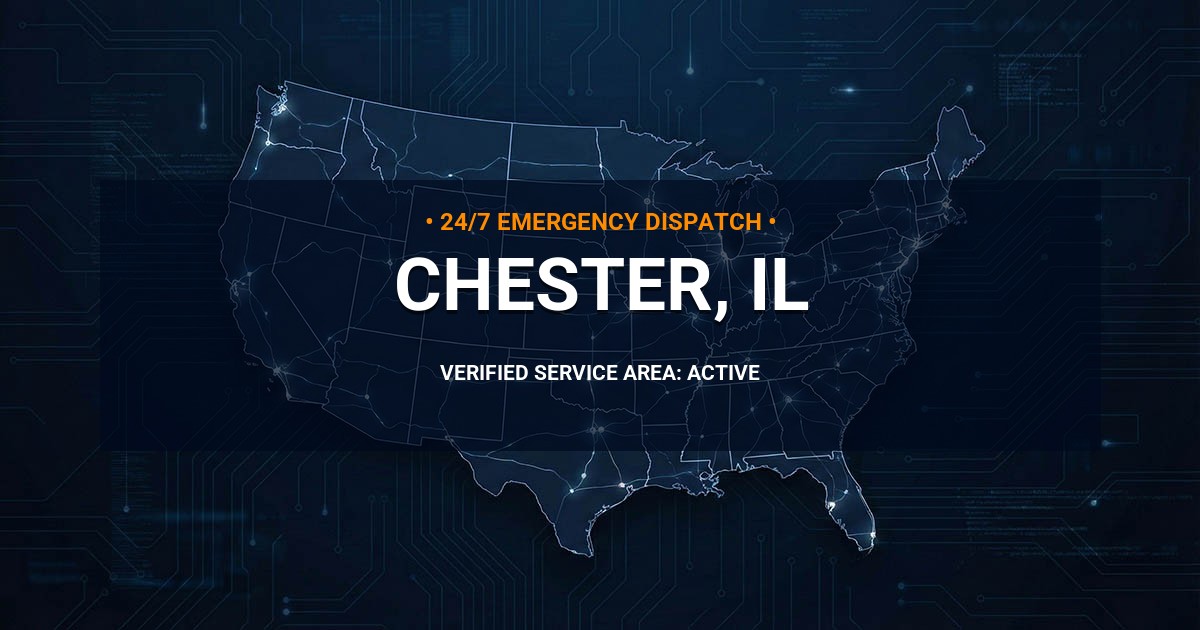 Emergency Plumbing Dispatch Map for Plumbing Services: Chester, IL