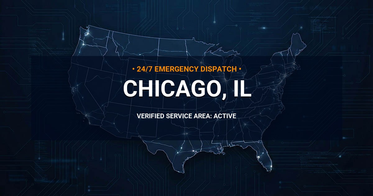 Emergency Plumbing Dispatch Map for Plumbing Services: Chicago, IL