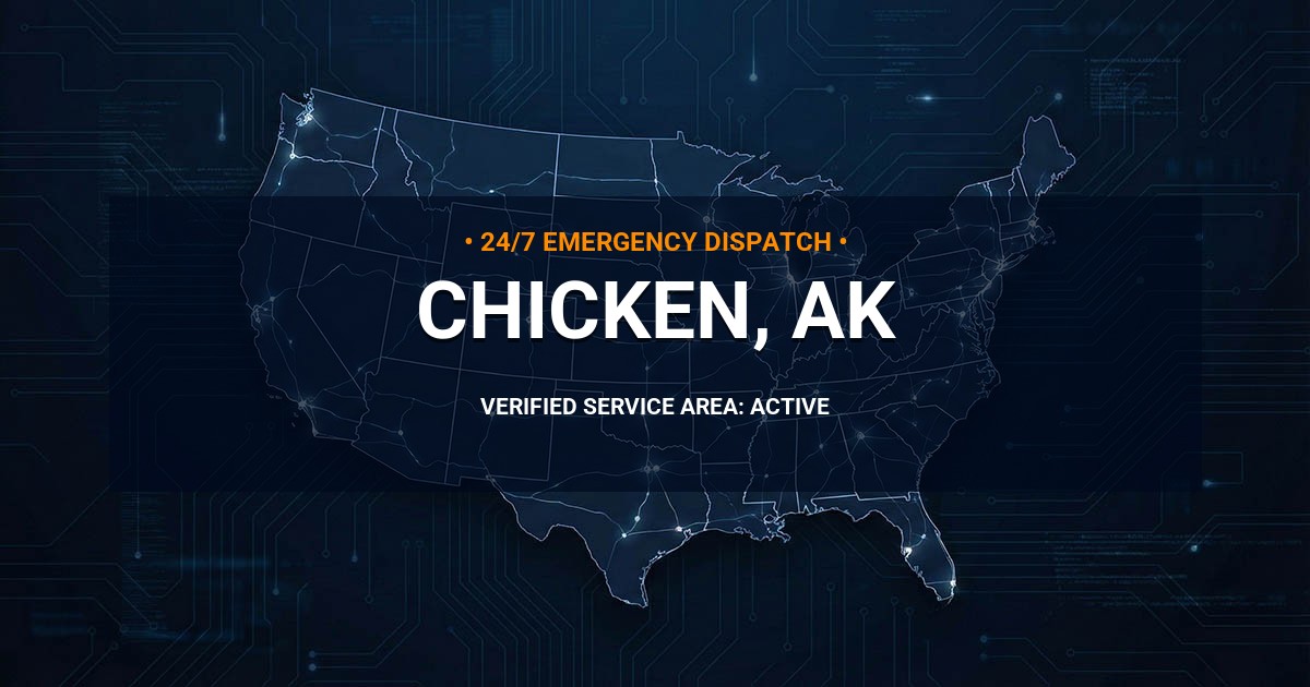 Emergency Plumbing Dispatch Map for Plumbing Services: Chicken, AK