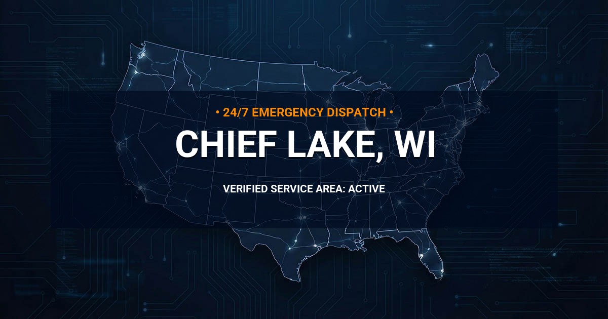 Emergency Plumbing Dispatch Map for Plumbing Services: Chief Lake, WI