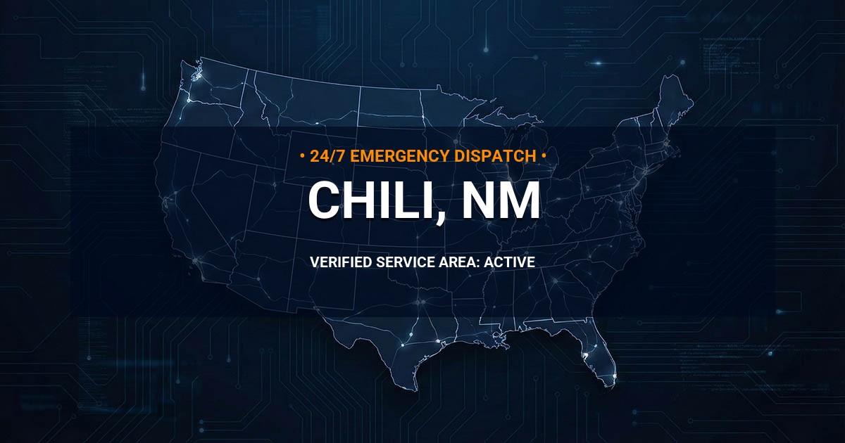 Emergency Plumbing Dispatch Map for Plumbing Services: Chili, NM