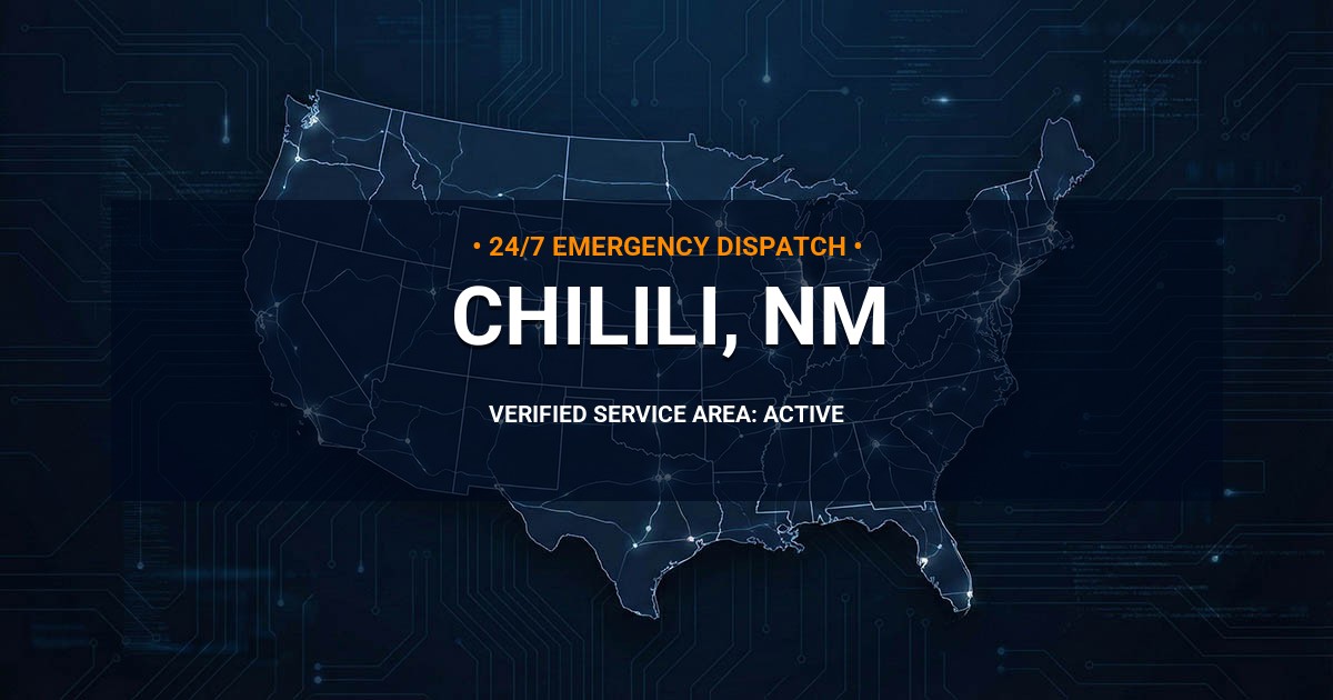 Emergency Plumbing Dispatch Map for Plumbing Services: Chilili, NM