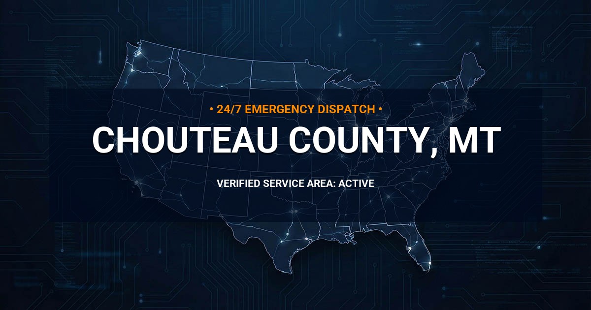 Emergency Plumbing Dispatch Map for Chouteau County Plumbing Logistics