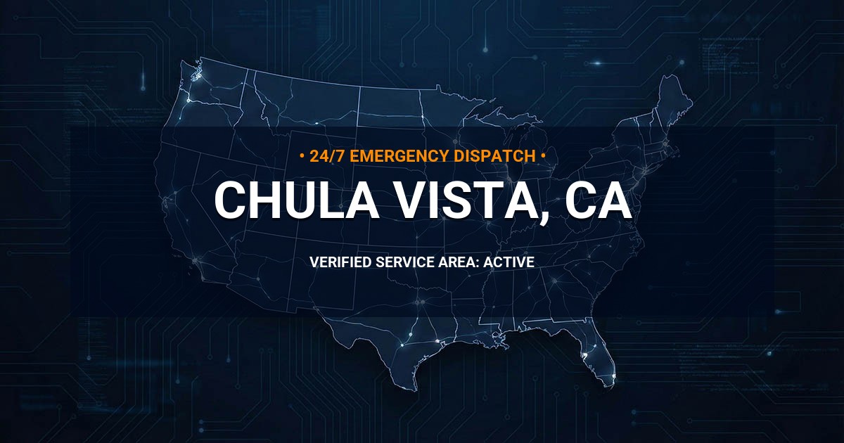 Emergency Plumbing Dispatch Map for Plumbing Services: Chula Vista, CA