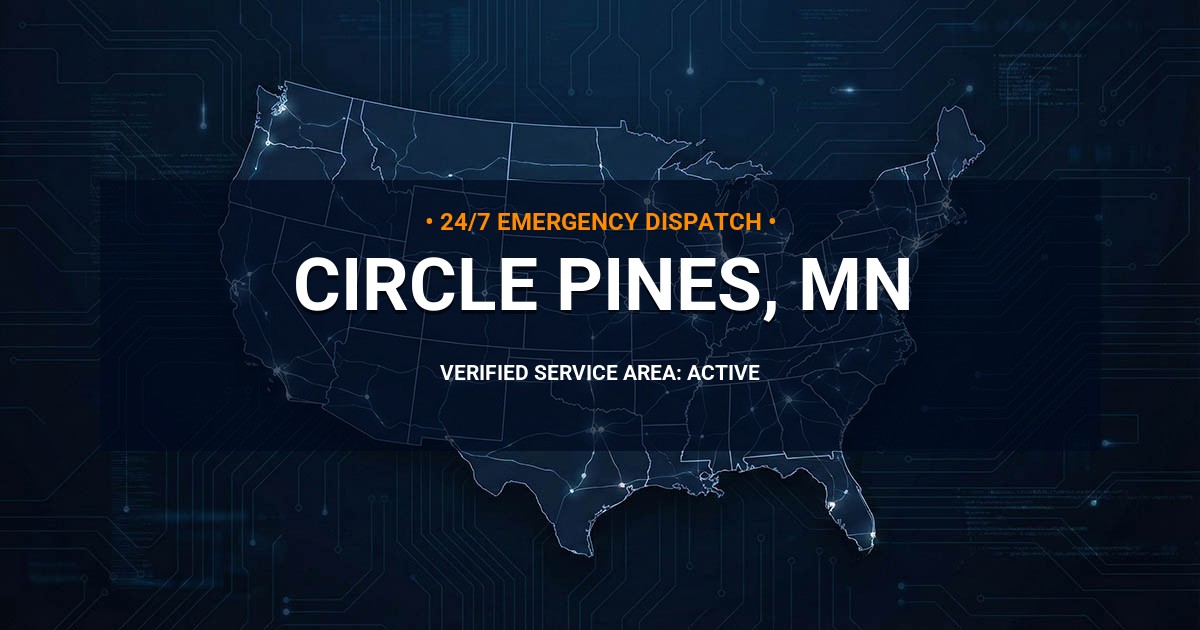 Emergency Plumbing Dispatch Map for Plumbing Services: Circle Pines, MN