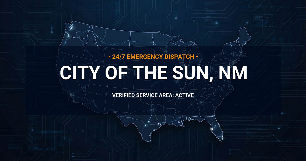 Emergency Plumbing Dispatch Map for Plumbing Services: City of the Sun, NM