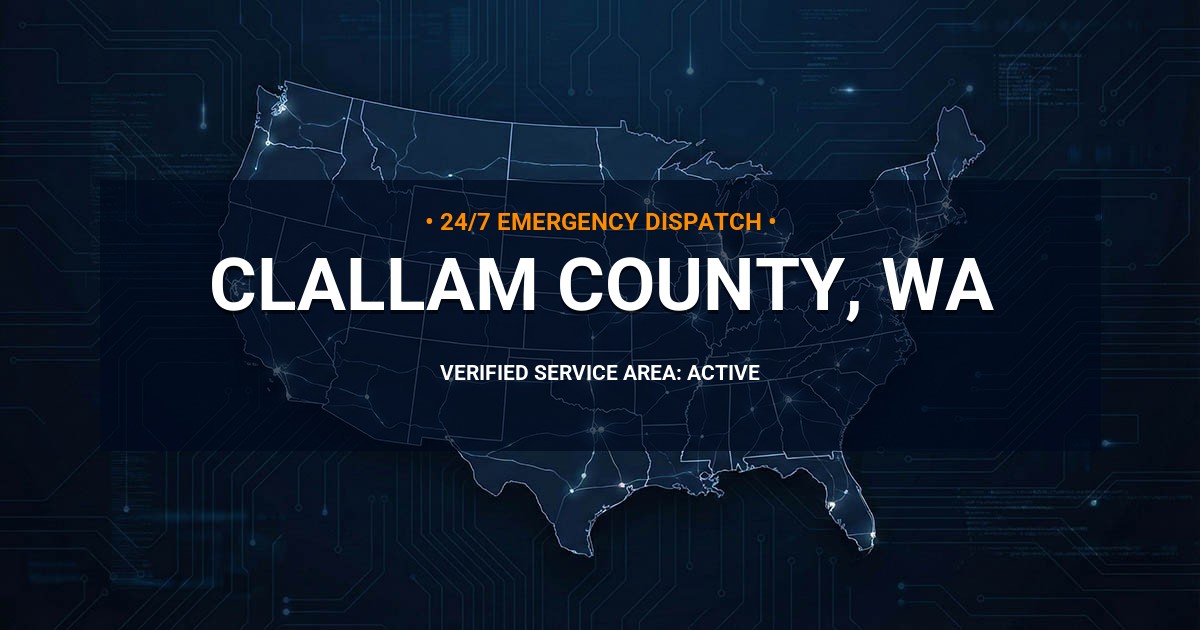 Emergency Plumbing Dispatch Map for Clallam County Plumbing Logistics