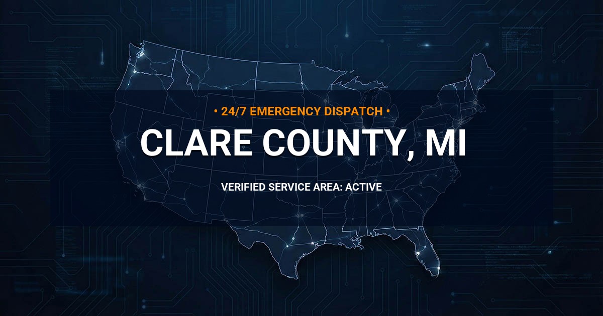 Emergency Plumbing Dispatch Map for Clare County Plumbing Logistics