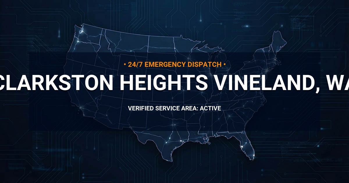 Emergency Plumbing Dispatch Map for Plumbing Services: Clarkston Heights-Vineland, WA