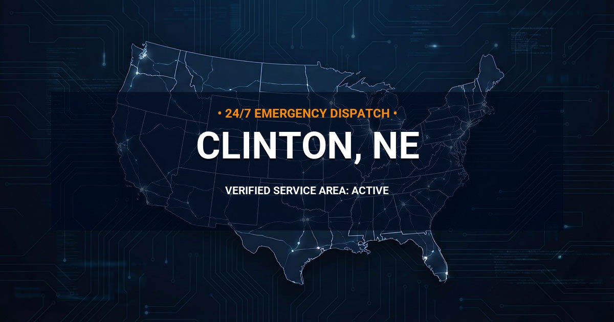 Emergency Plumbing Dispatch Map for Plumbing Services: Clinton, NE