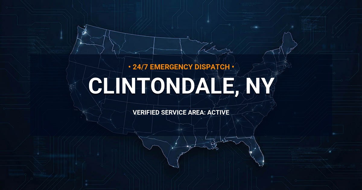 Emergency Plumbing Dispatch Map for Plumbing Services: Clintondale, NY