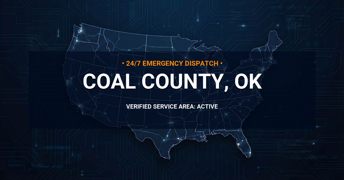 Emergency Plumbing Dispatch Map for Coal County Plumbing Logistics