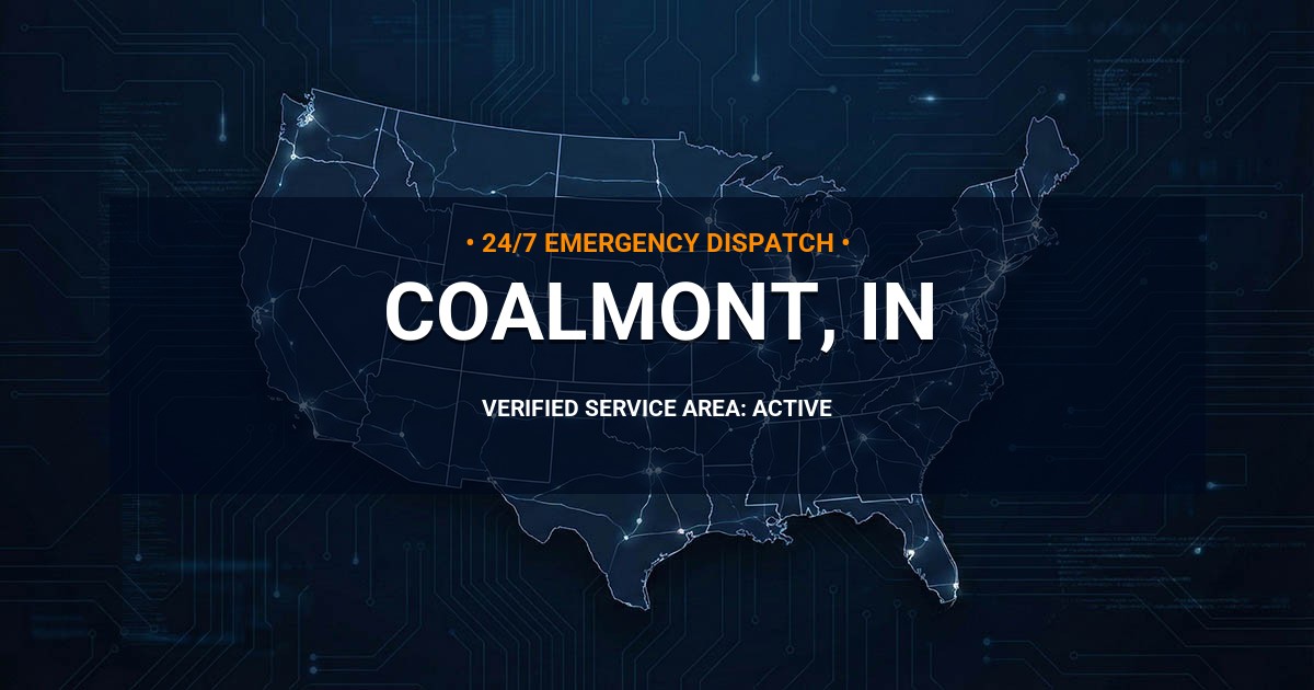 Emergency Plumbing Dispatch Map for Plumbing Services: Coalmont, IN