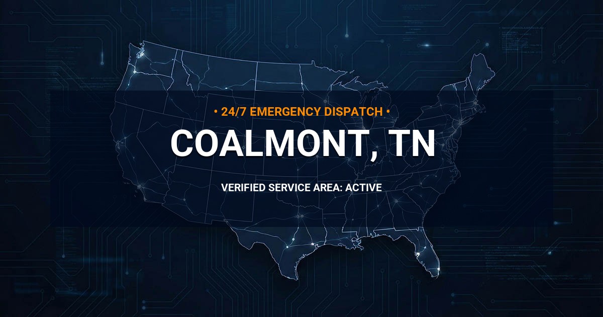 Emergency Plumbing Dispatch Map for Plumbing Services: Coalmont, TN
