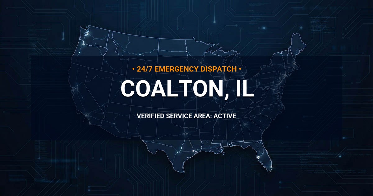 Emergency Plumbing Dispatch Map for Plumbing Services: Coalton, IL