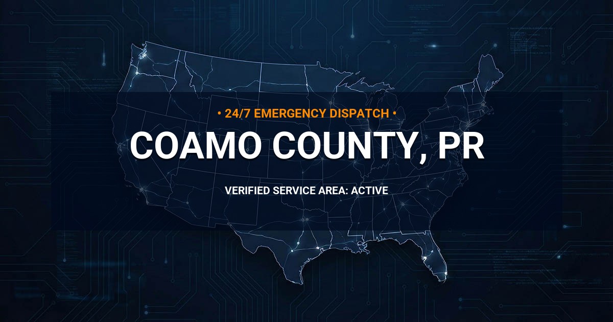 Emergency Plumbing Dispatch Map for Coamo County Plumbing Logistics