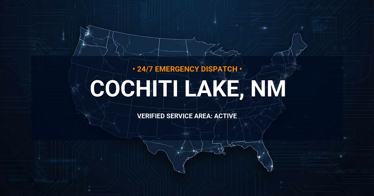 Emergency Plumbing Dispatch Map for Plumbing Services: Cochiti Lake, NM