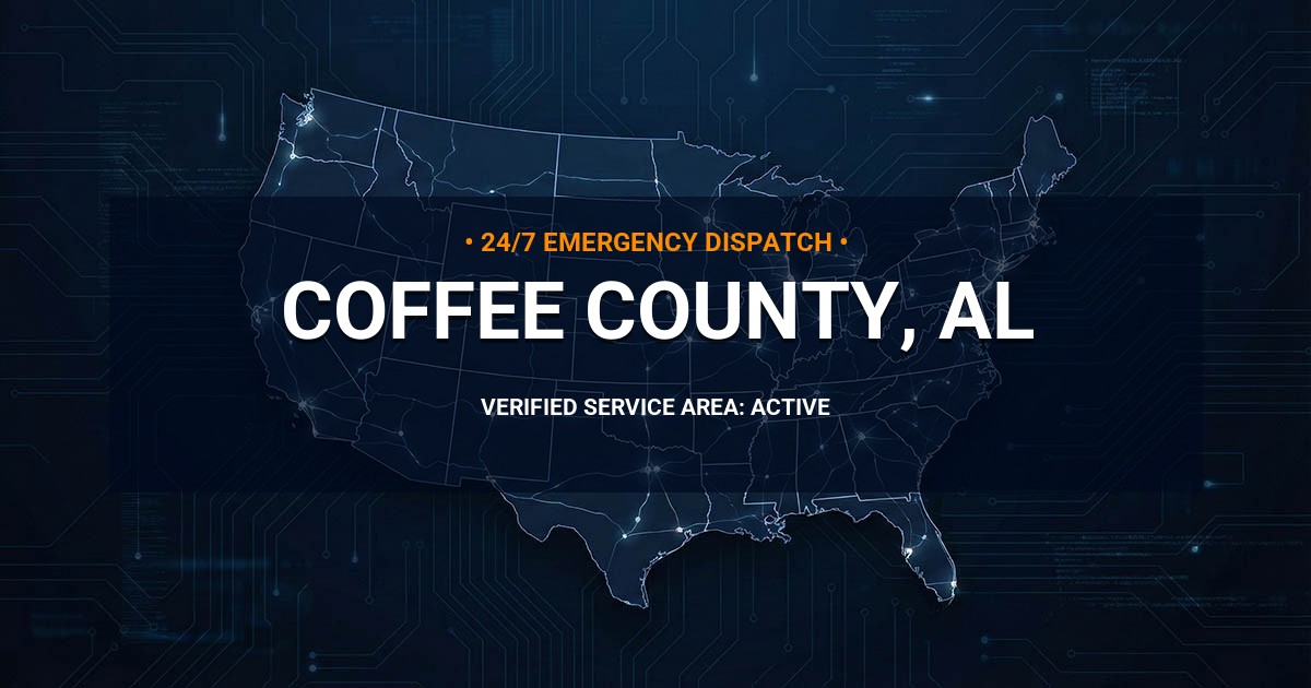 Emergency Plumbing Dispatch Map for Coffee County Plumbing Logistics
