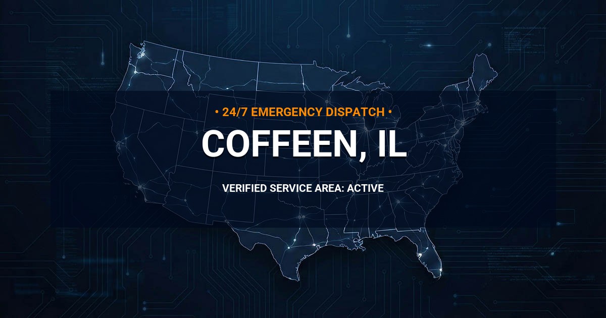 Emergency Plumbing Dispatch Map for Plumbing Services: Coffeen, IL