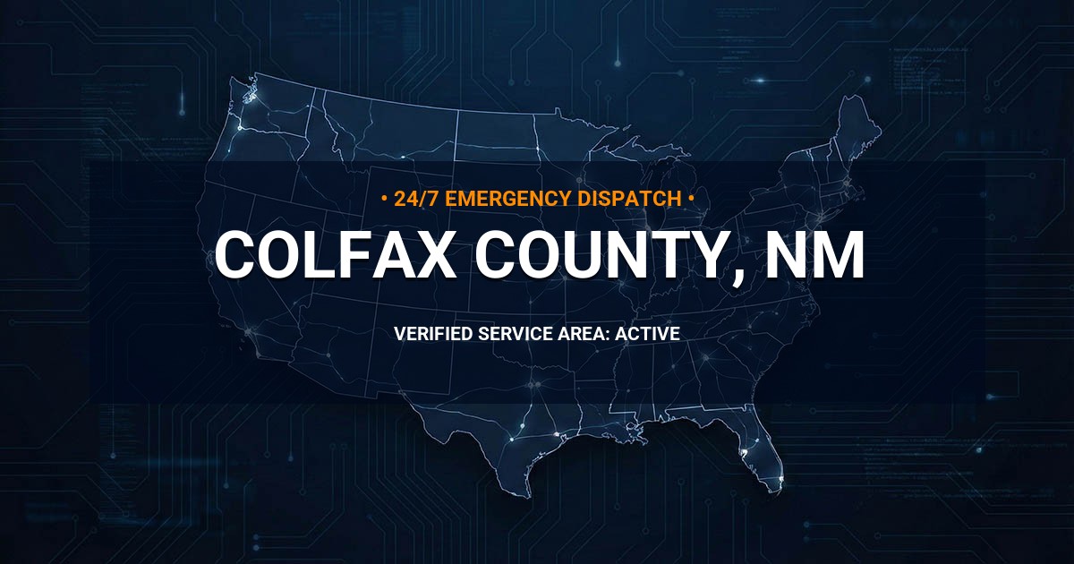 Emergency Plumbing Dispatch Map for Colfax County Plumbing Logistics