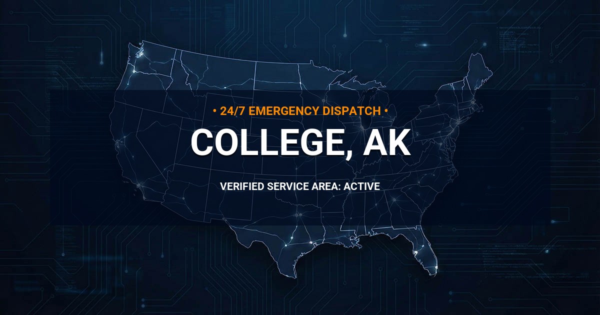 Emergency Plumbing Dispatch Map for Plumbing Services: College, AK
