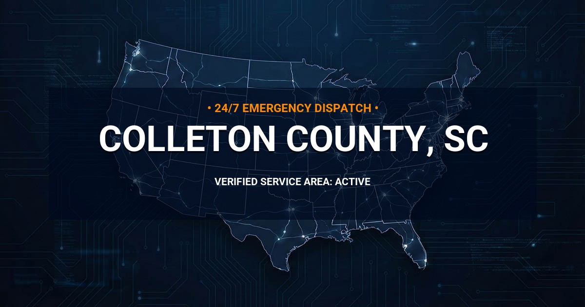 Emergency Plumbing Dispatch Map for Colleton County Plumbing Logistics