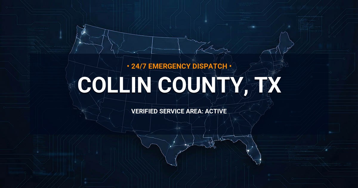 Emergency Plumbing Dispatch Map for Collin County Plumbing Logistics