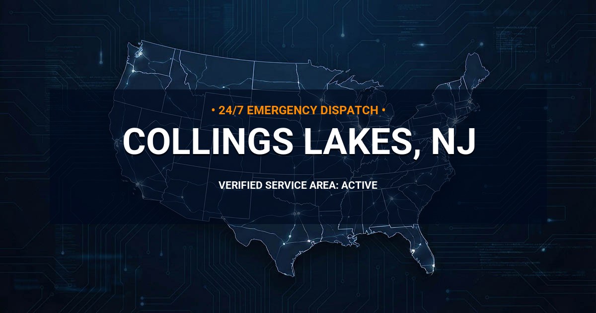 Emergency Plumbing Dispatch Map for Plumbing Services: Collings Lakes, NJ