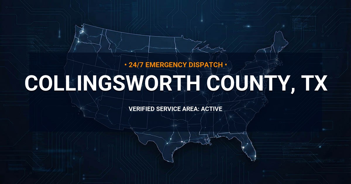 Emergency Plumbing Dispatch Map for Collingsworth County Plumbing Logistics