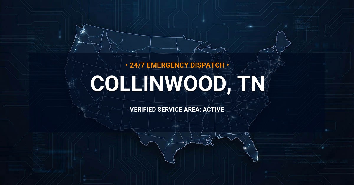 Emergency Plumbing Dispatch Map for Plumbing Services: Collinwood, TN