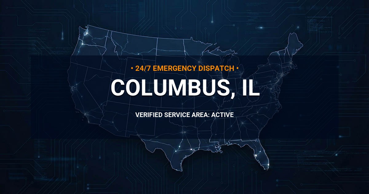Emergency Plumbing Dispatch Map for Plumbing Services: Columbus, IL