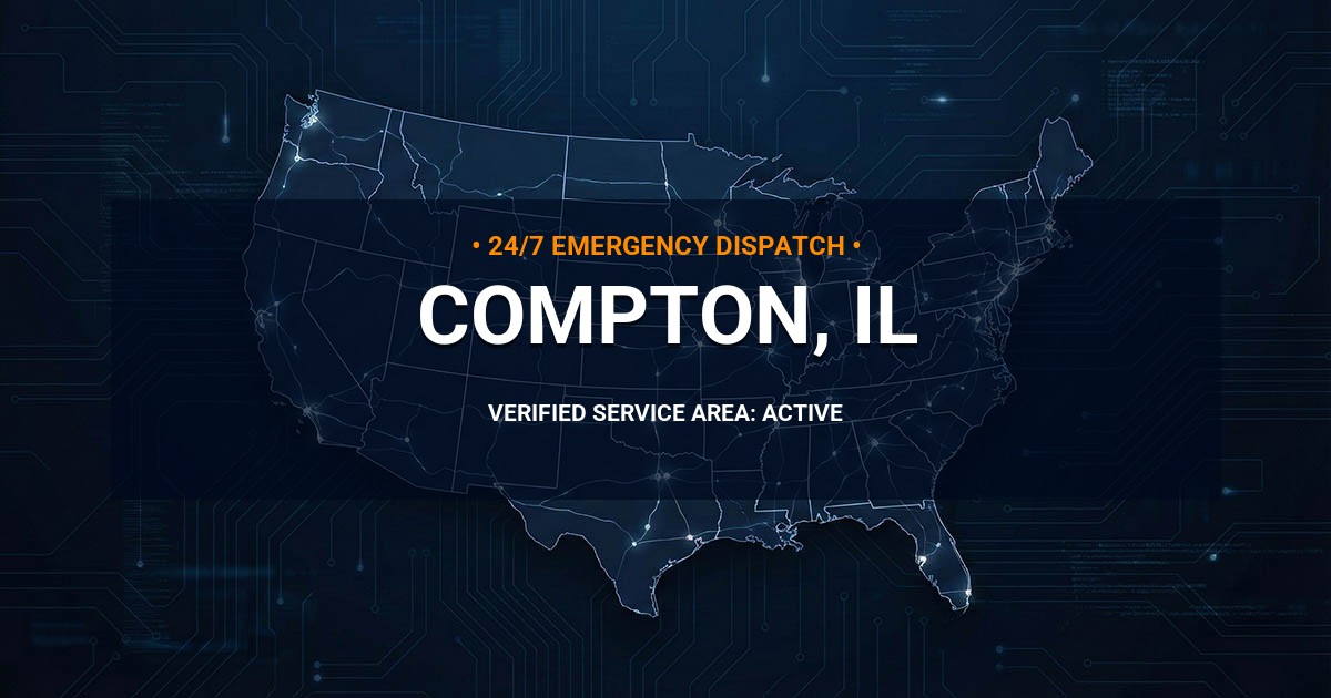 Emergency Plumbing Dispatch Map for Plumbing Services: Compton, IL