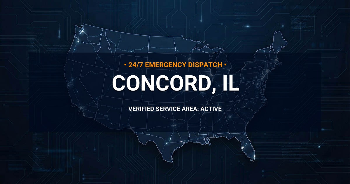 Emergency Plumbing Dispatch Map for Plumbing Services: Concord, IL