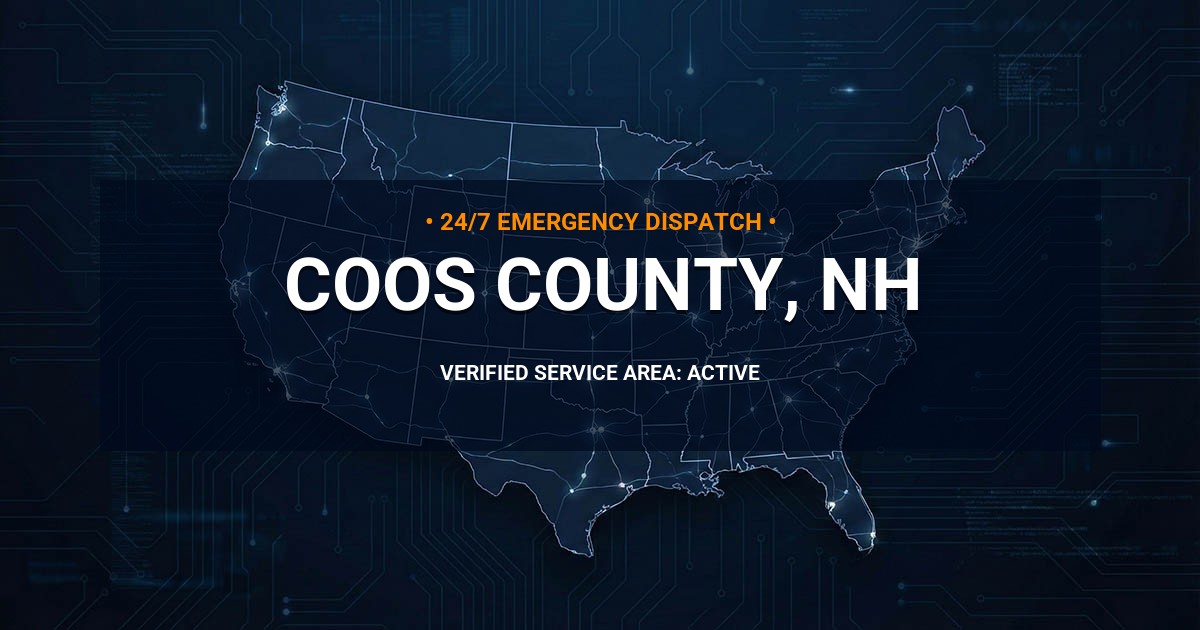 Emergency Plumbing Dispatch Map for Coos County Plumbing Logistics