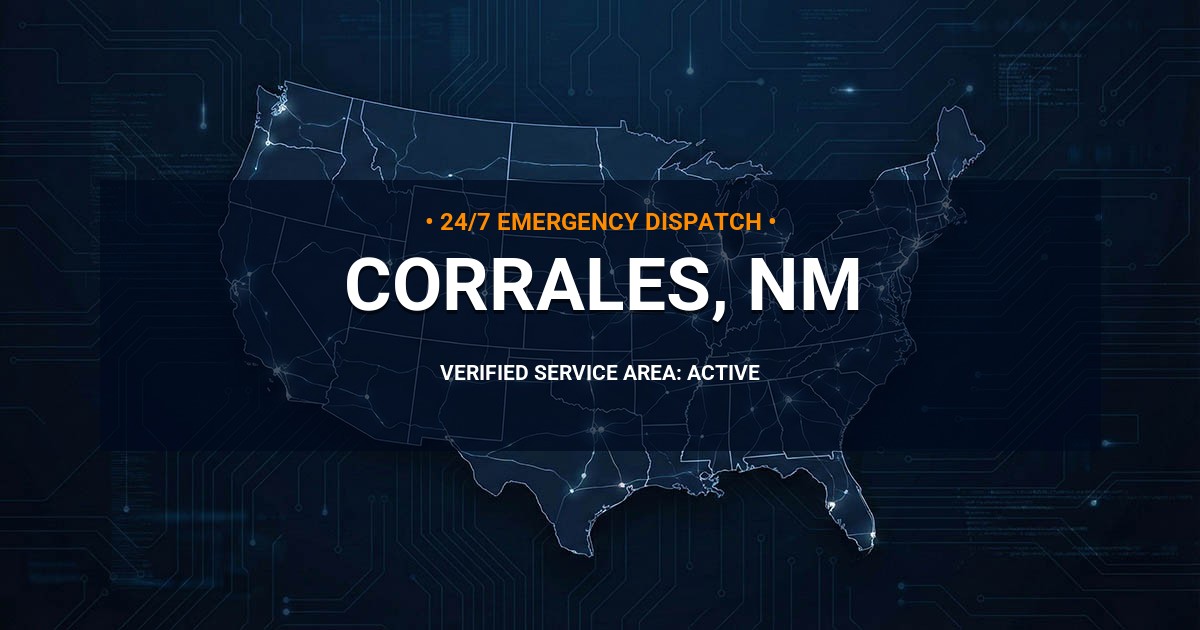 Emergency Plumbing Dispatch Map for Plumbing Services: Corrales, NM