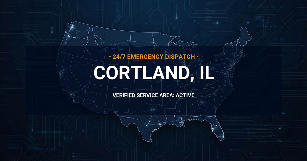Emergency Plumbing Dispatch Map for Plumbing Services: Cortland, IL
