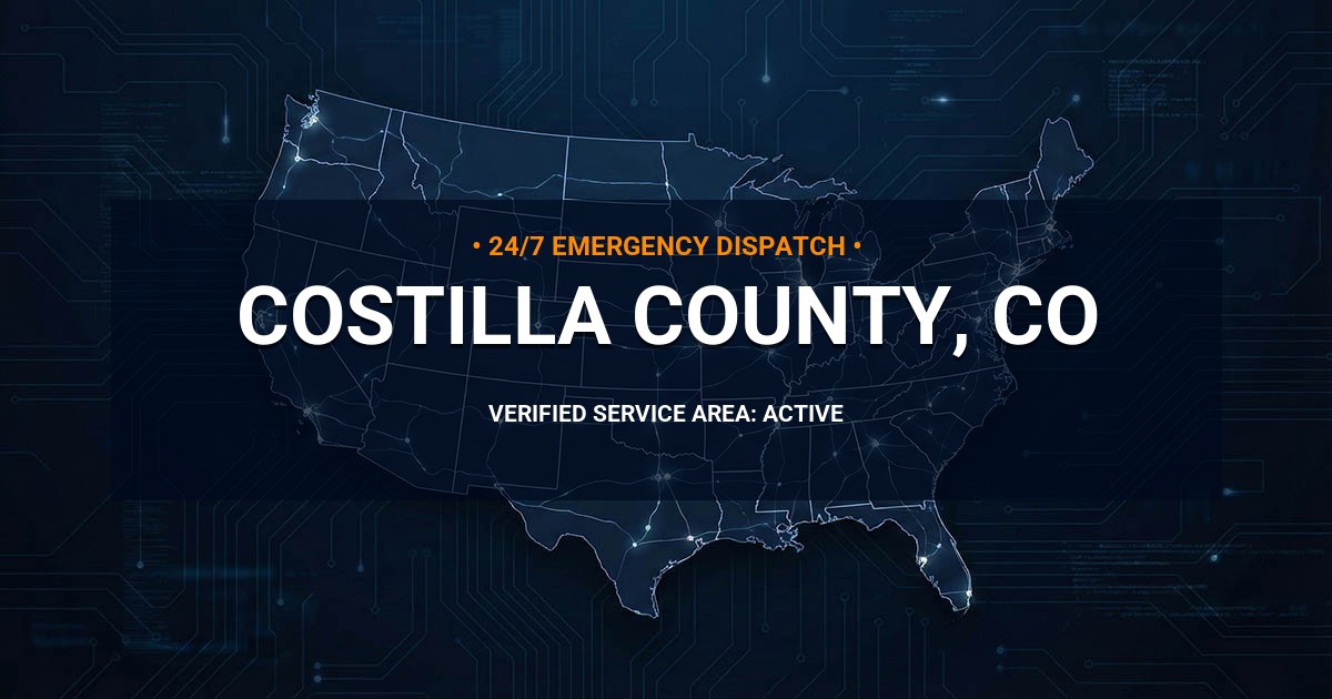 Emergency Plumbing Dispatch Map for Costilla County Plumbing Logistics