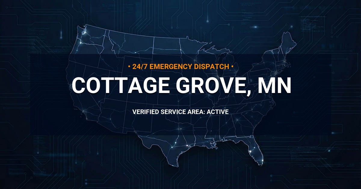Emergency Plumbing Dispatch Map for Plumbing Services: Cottage Grove, MN