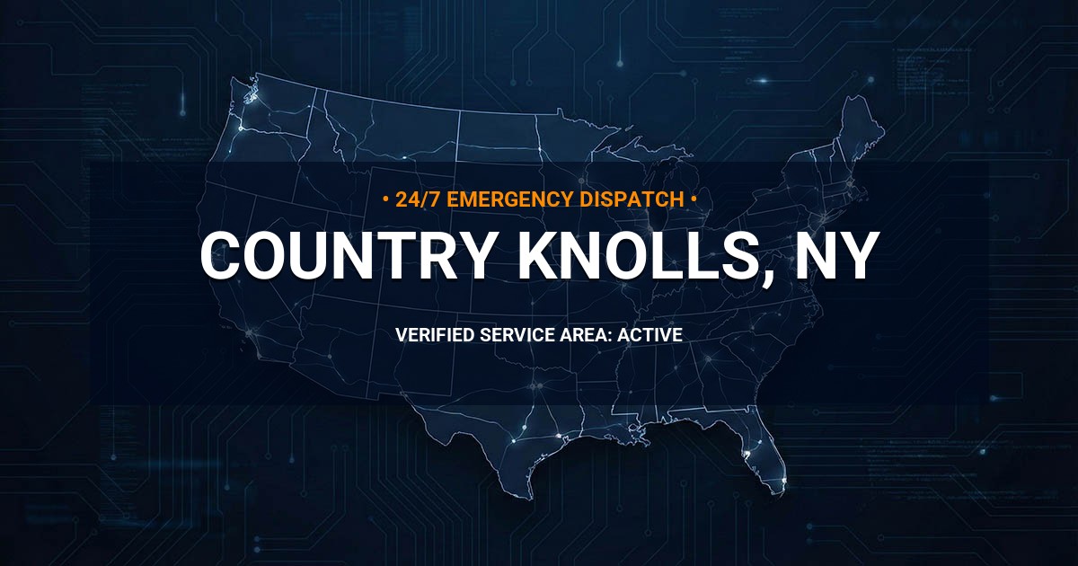 Emergency Plumbing Dispatch Map for Plumbing Services: Country Knolls, NY