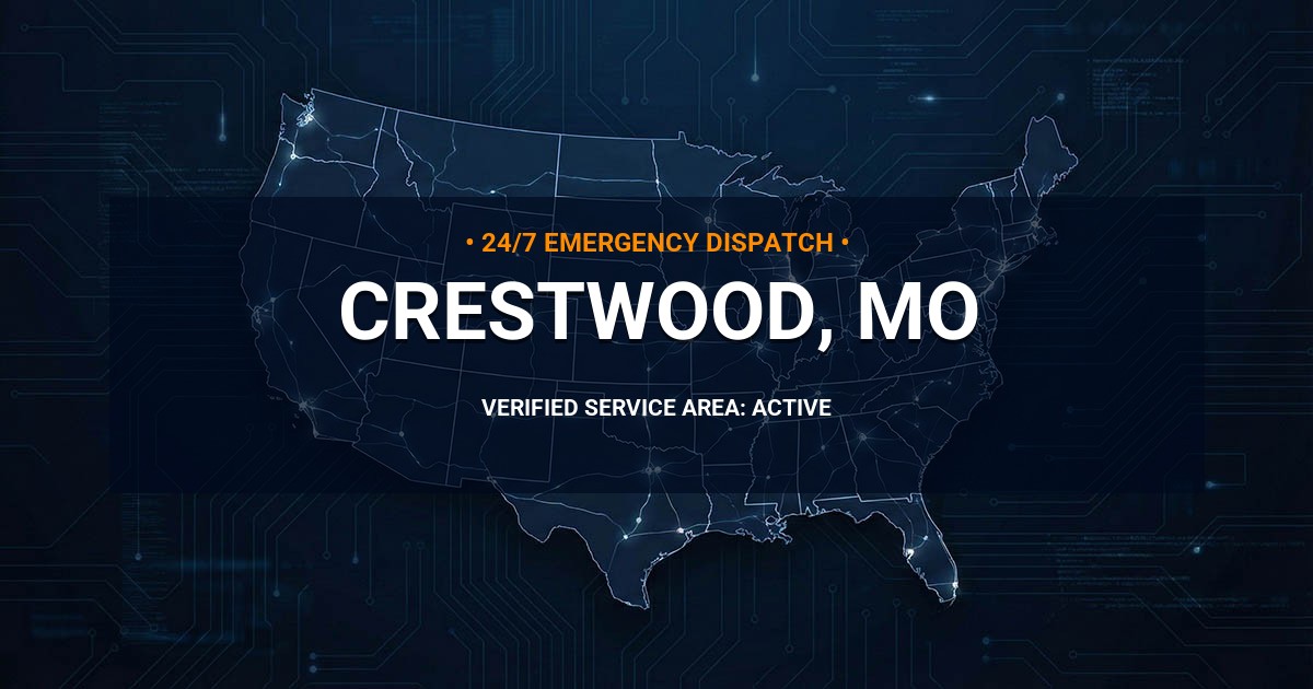 Emergency Plumbing Dispatch Map for Plumbing Services: Crestwood, MO
