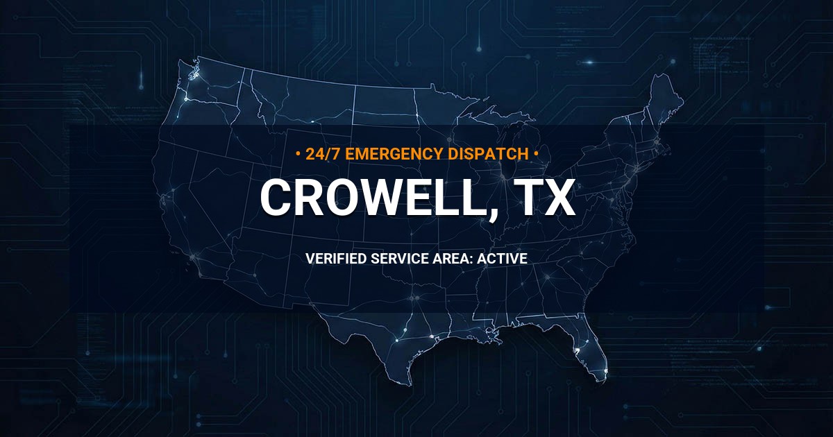 Emergency Plumbing Dispatch Map for Plumbing Services: Crowell, TX