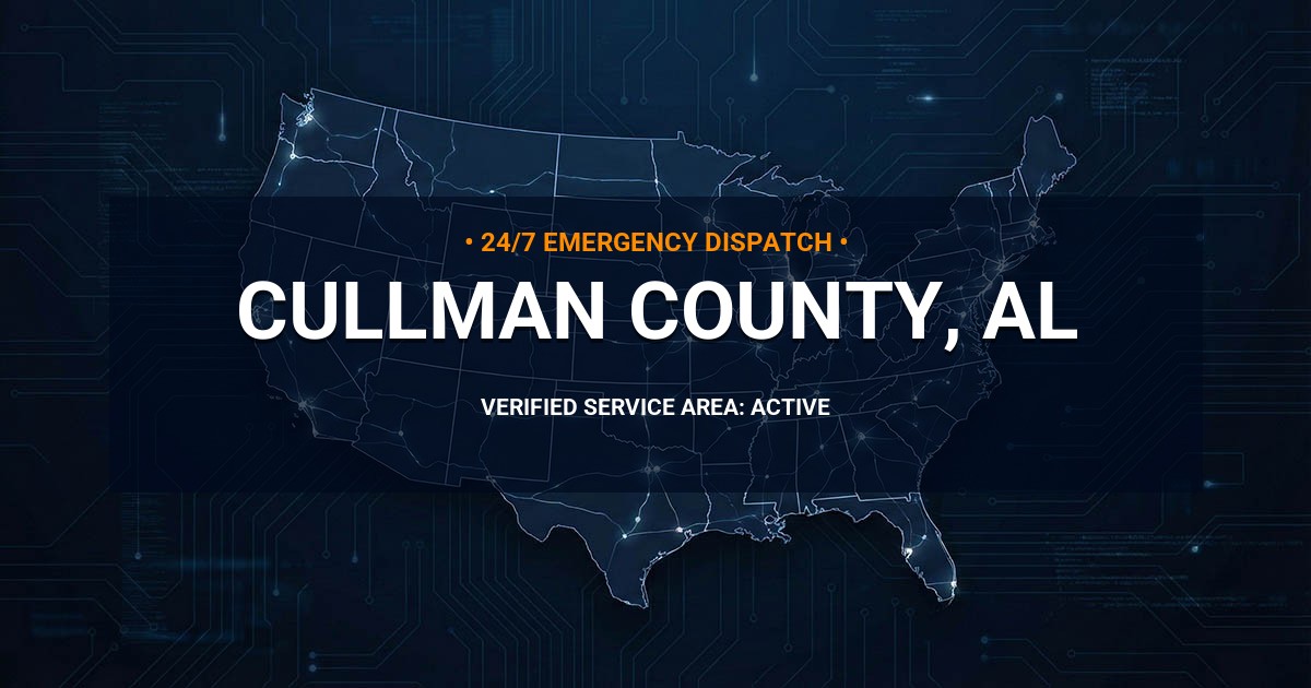 Emergency Plumbing Dispatch Map for Cullman County Plumbing Logistics