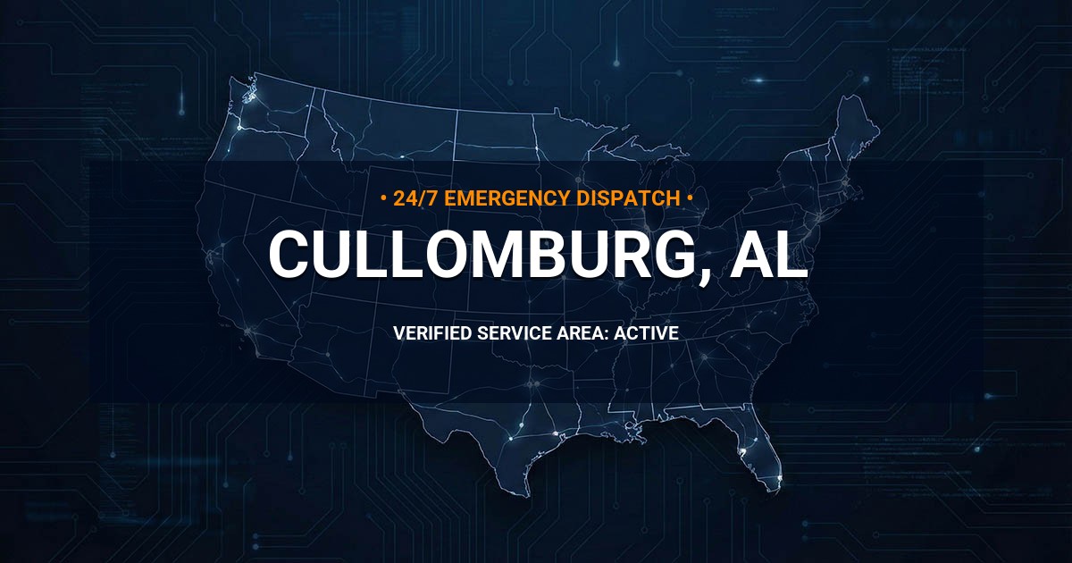 Emergency Plumbing Dispatch Map for Plumbing Services: Cullomburg, AL
