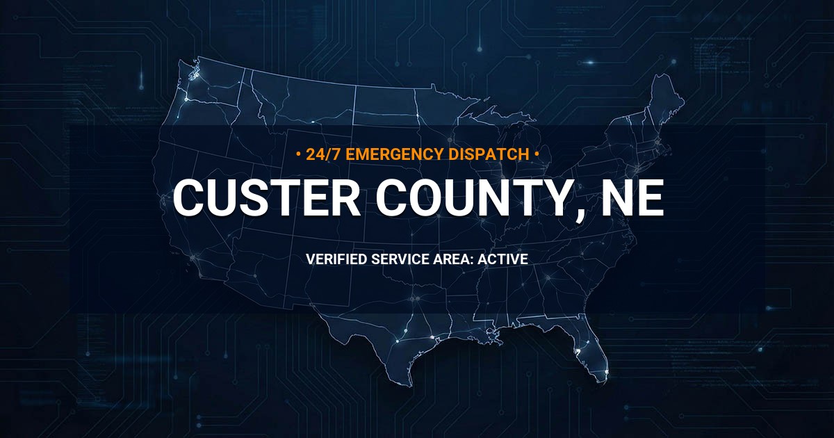 Emergency Plumbing Dispatch Map for Custer County Plumbing Logistics
