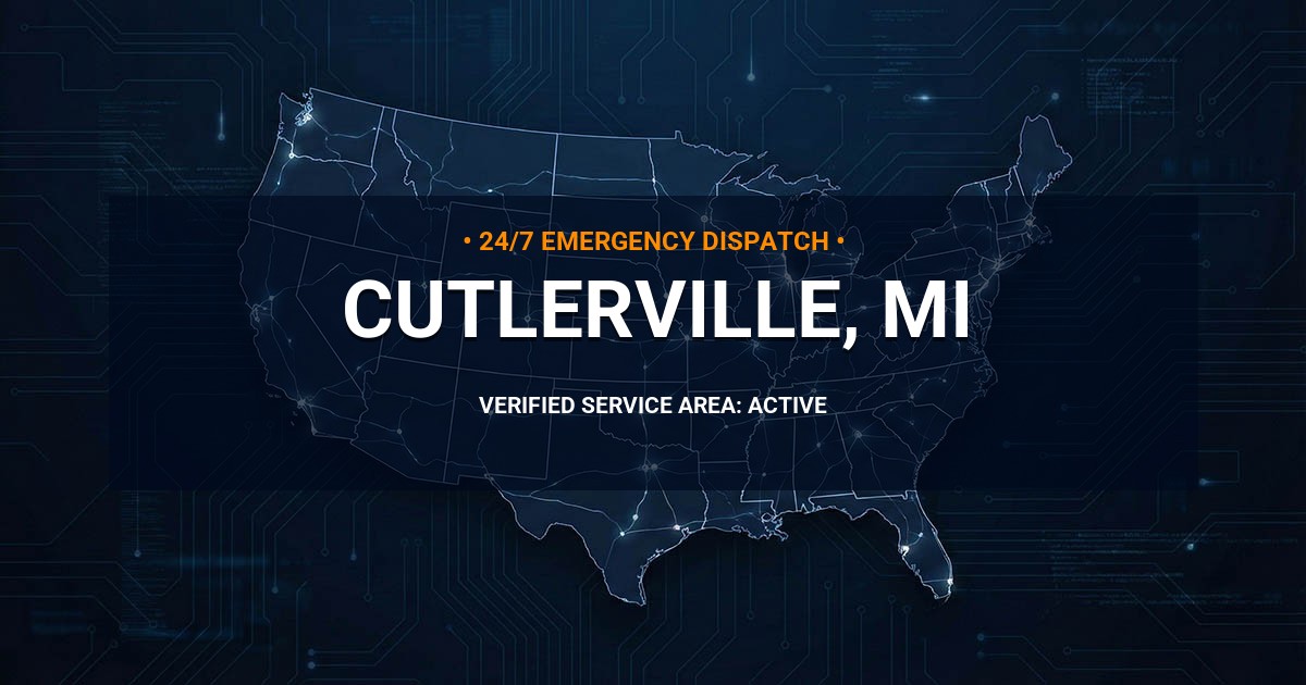 Emergency Plumbing Dispatch Map for Plumbing Services: Cutlerville, MI